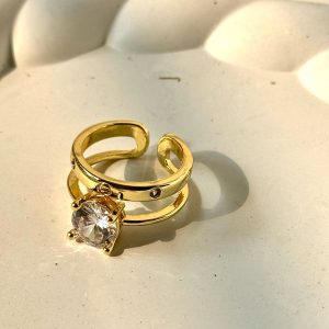 Infinity X.O Diamond Ring in Sterling Silver