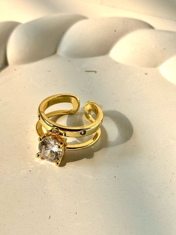 Infinity X.O Diamond Ring in Sterling Silver