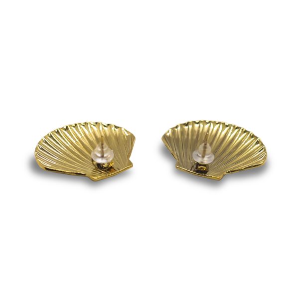 Gold shell earrings - Image 3