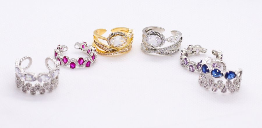 Crisscross radiance ring silver - Image 3