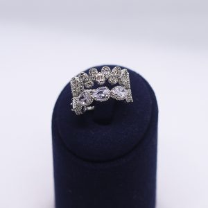 Double romance ring silver