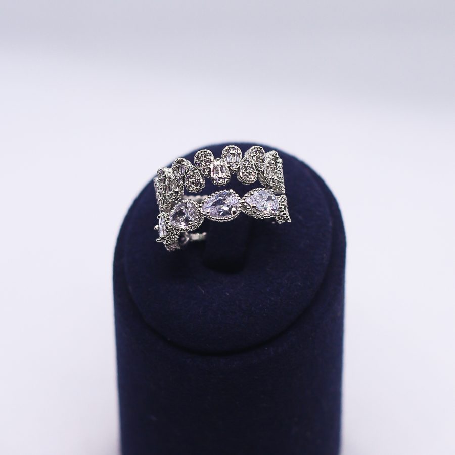 Double romance ring silver
