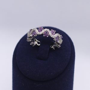 Amethyst Pavé ring