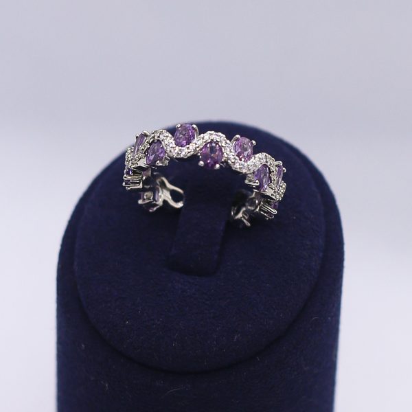 Amethyst Pavé ring
