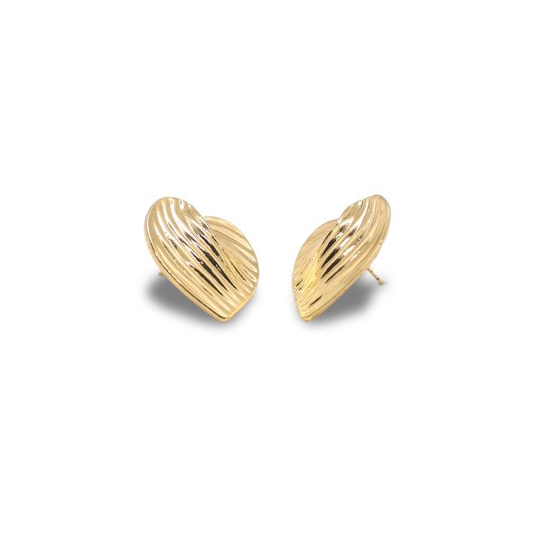 Chunky heart striped earring - Image 2