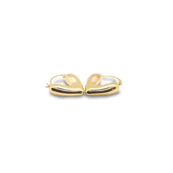 Puff heart hoops earring - Image 3
