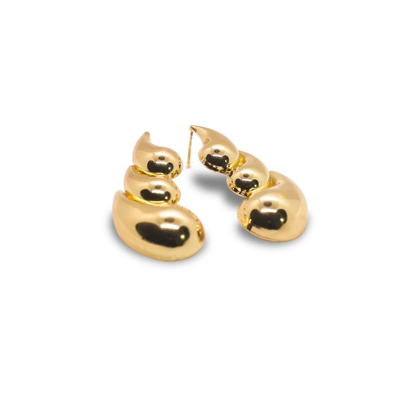 Tri-drop golden earring - Image 2
