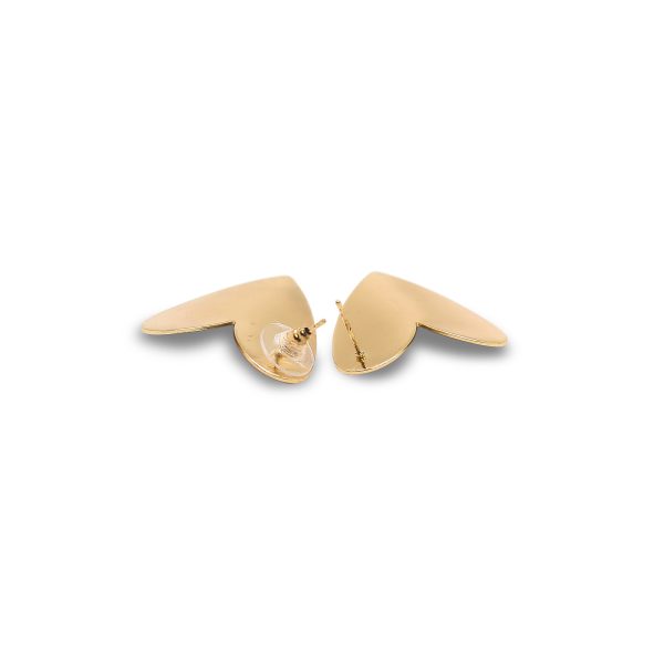 Flat-heart golden earring - Image 3