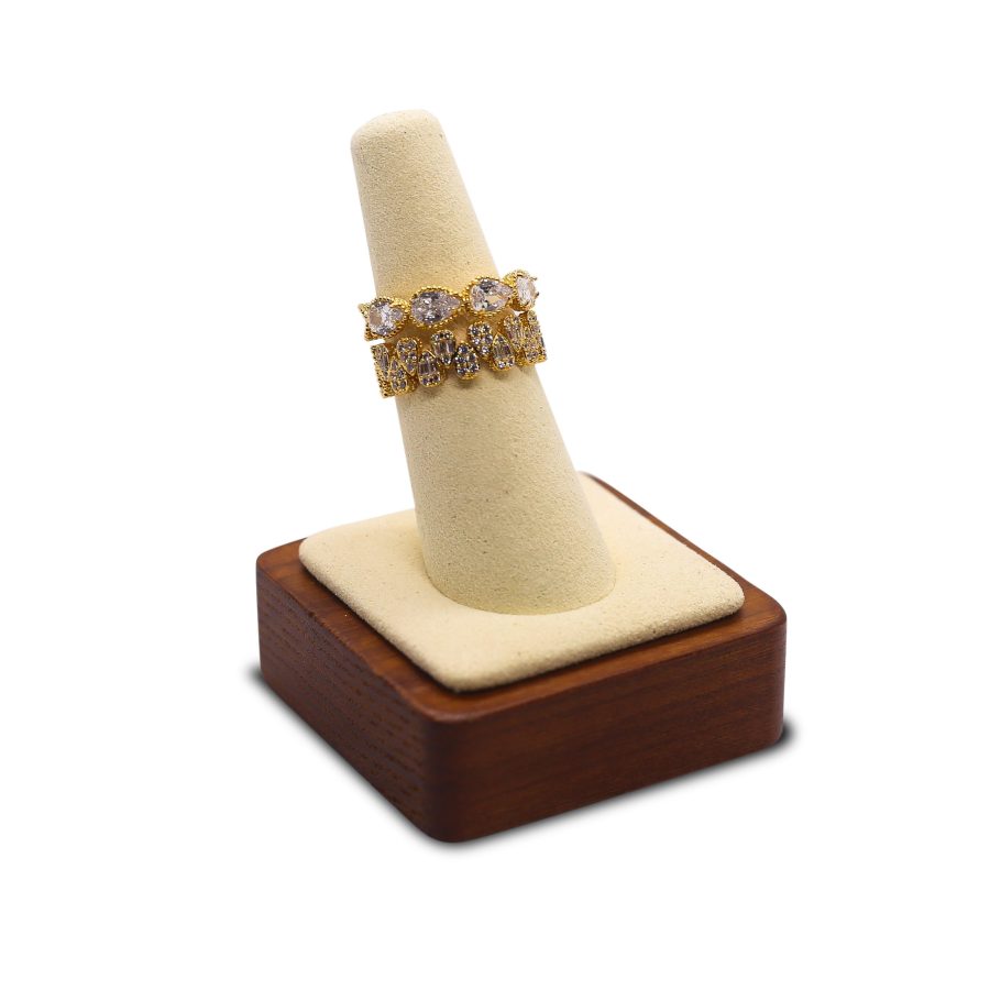 Double romance ring golden
