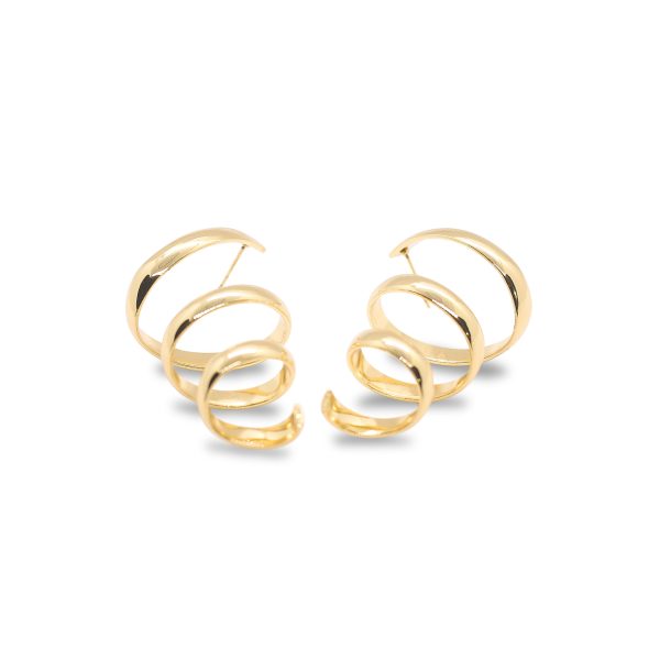 Curly golden earrings - Image 2