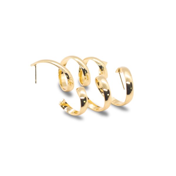 Curly golden earrings - Image 3