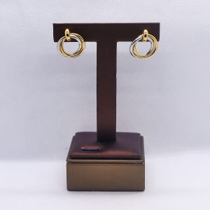 Double interlocked loop earrings