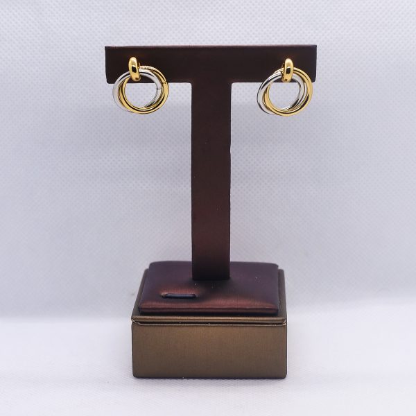 Double interlocked loop earrings