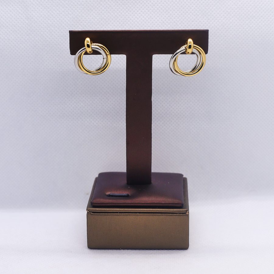 Double interlocked loop earrings