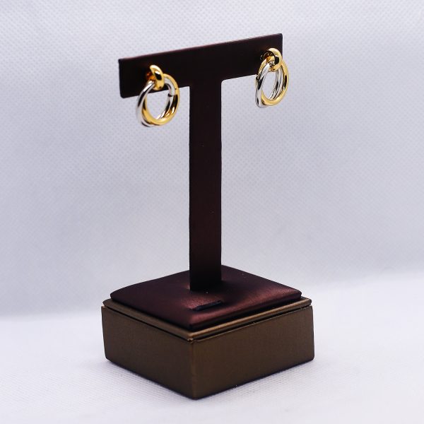 Double interlocked loop earrings - Image 2