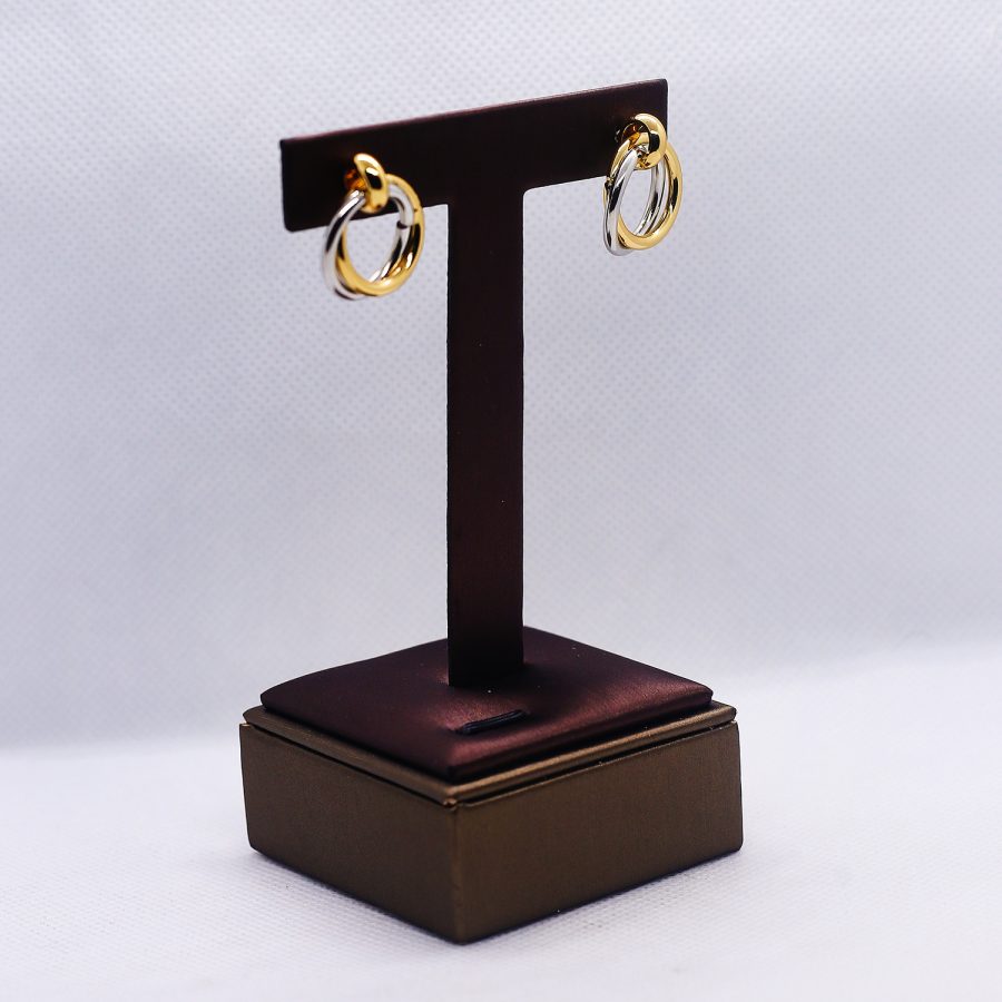 Double interlocked loop earrings - Image 2
