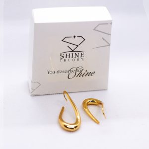 Twisted oblong hoop earrings