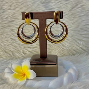 Champange gold Curve Ear Cuff + Stud earrings