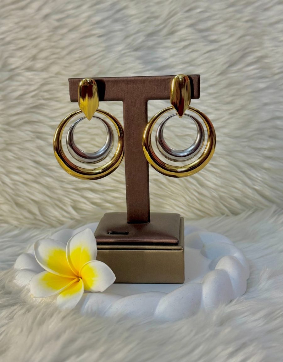 Solstice Duo-toned earrings