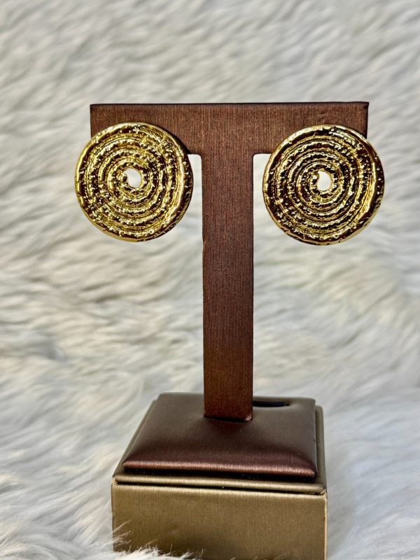 Egyptian swirl golden earrings