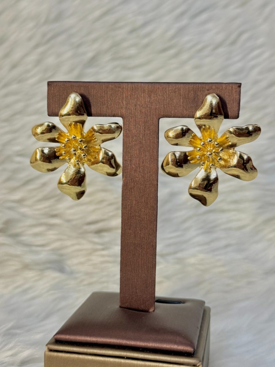 Chunky Golden Cosmos earrings