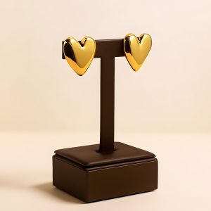 Chunky large heart earrings