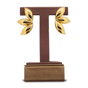 Golden leaf earrings
