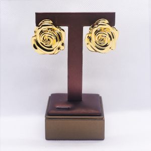 Rose golden earrings