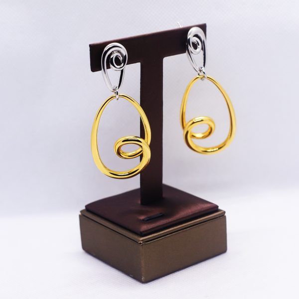 Bohemian duo-toned earrings - Image 2