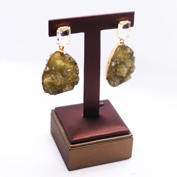 Citrine Crystal large earrings - Image 2