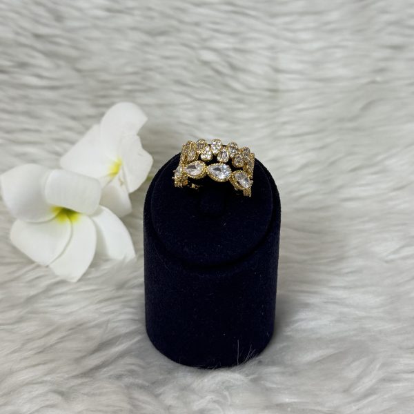 Double romance ring golden