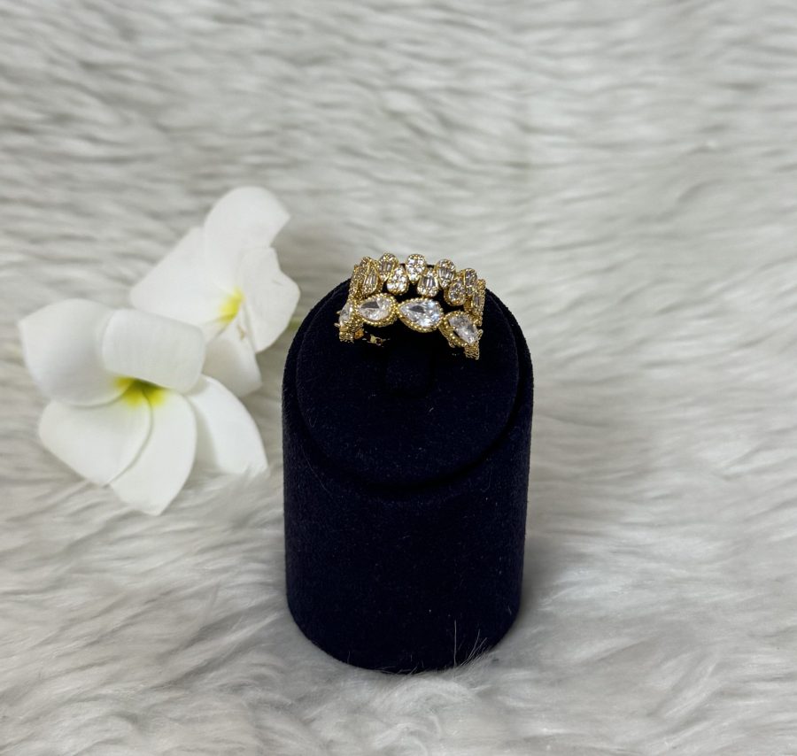 Double romance ring golden