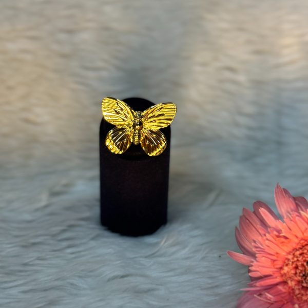 Gilded butterfly chunky ring