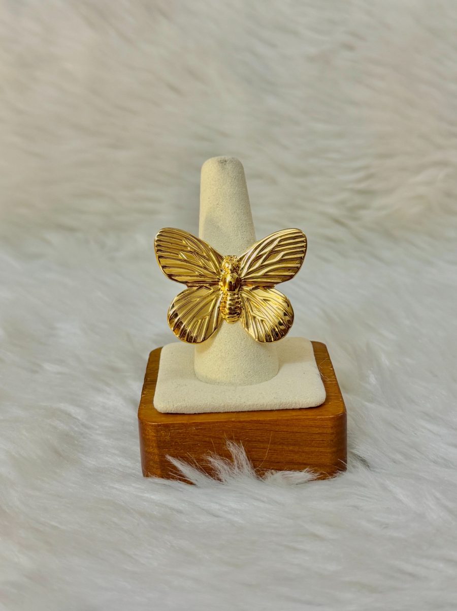 Gilded butterfly chunky ring - Image 2