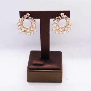 Golden drop Cubic Zirconium earrings