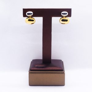 Two way duo-tone earrings