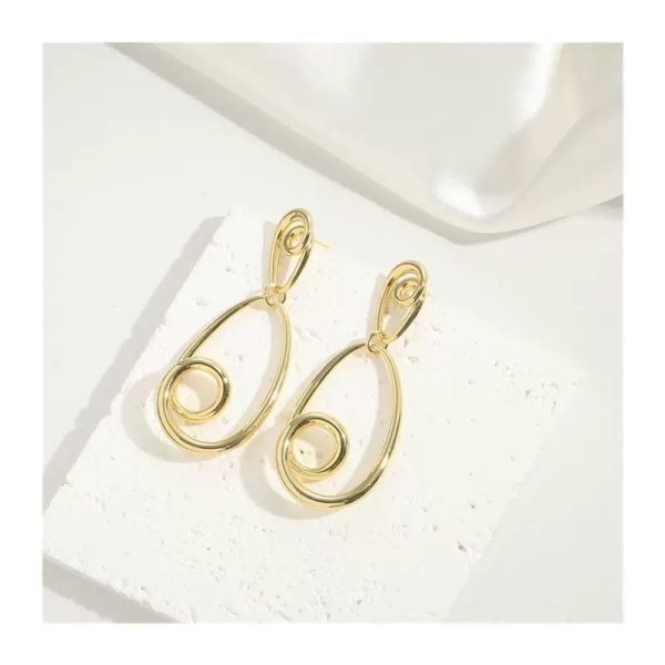 Bohemian golden earrings - Image 2