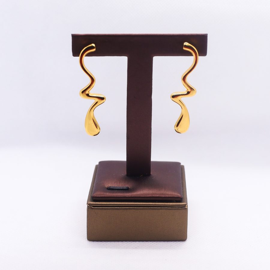 Golden drip earrings