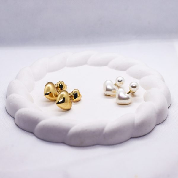 Pearl sweetheart duo earrings - Image 3