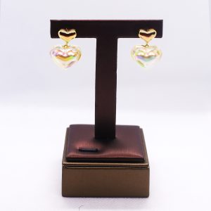 Sweetheart mother pearl drop earrings