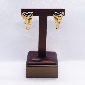 Golden Melting heart earrings