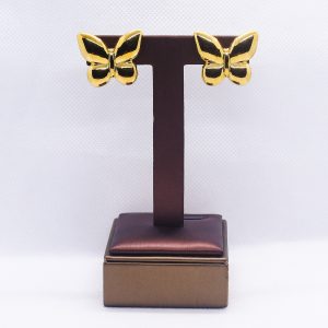 Golden chunky butterfly earrings