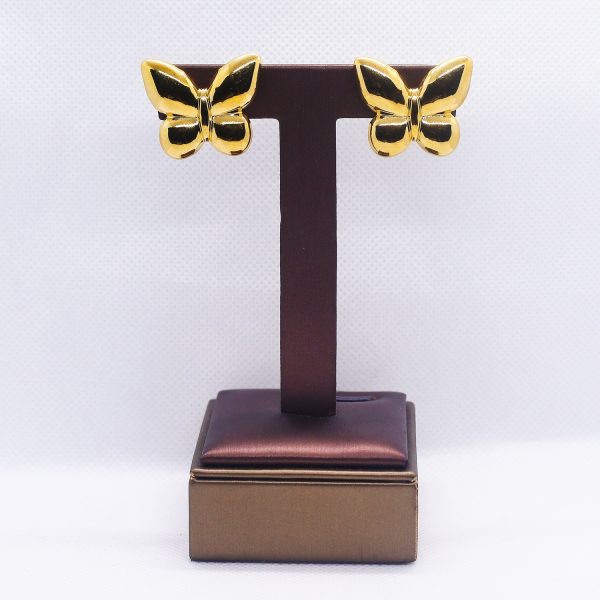 Golden chunky butterfly earrings