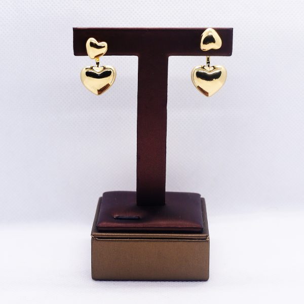 Sweetheart golden drop earrings