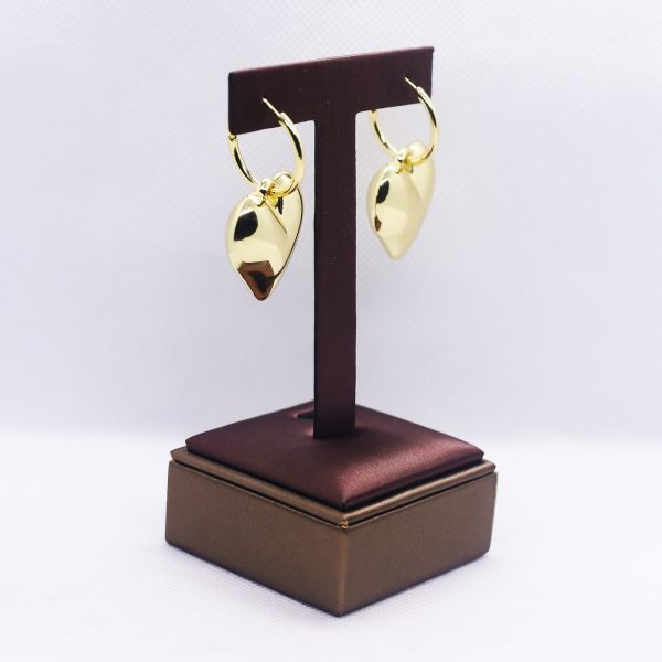 Sweetheart golden drop earrings - Image 2