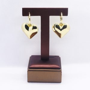 Sweetheart golden drop earrings