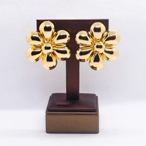 Golden chunky butter-cup earrings