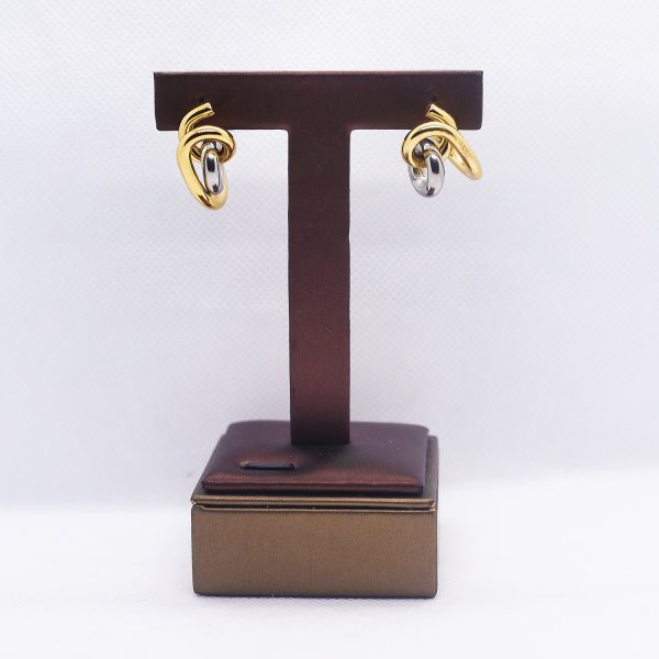 Di-Chromatic knot design earrings - Image 2