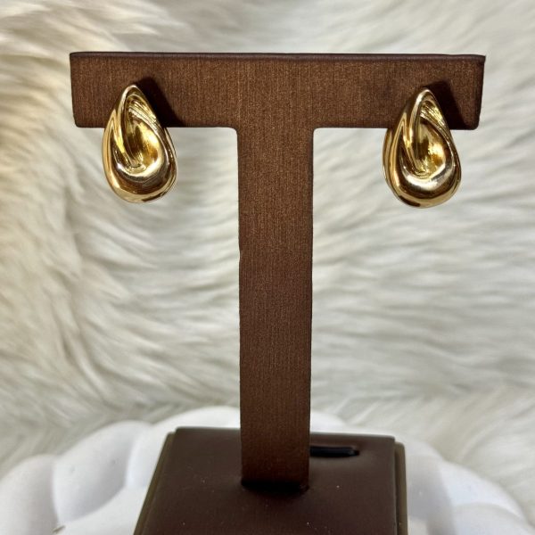 Golden drop sleepers earrings