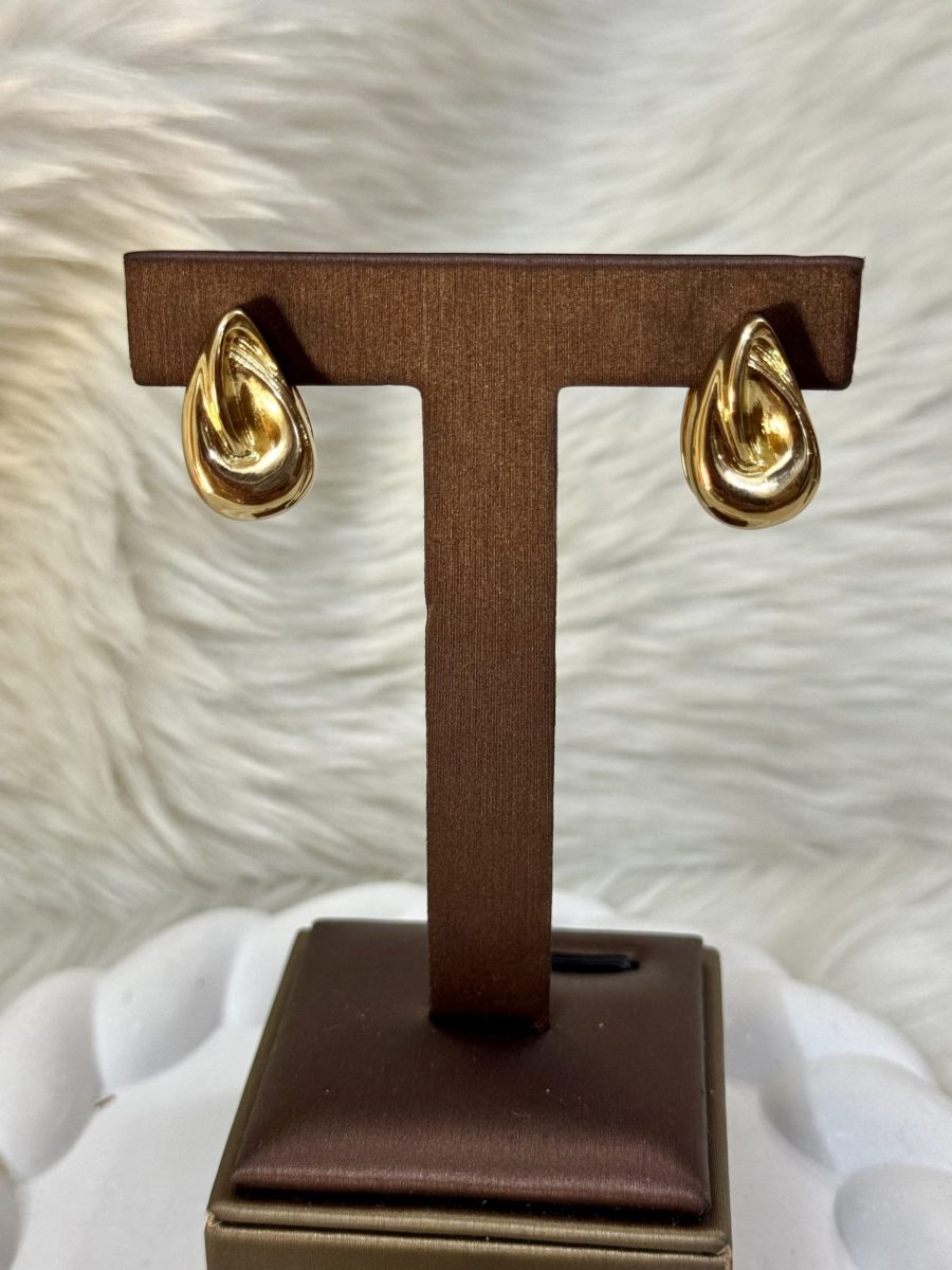 Golden drop sleepers earrings